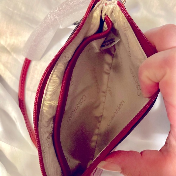 Calvin Klein Saffiano Red Wristlet - Picture 5 of 5